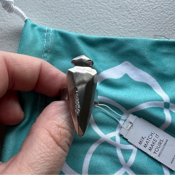 Kendra Scott Sally Arrowhead Rhodium Plated Adjustable Ring - Picture 3 of 7
